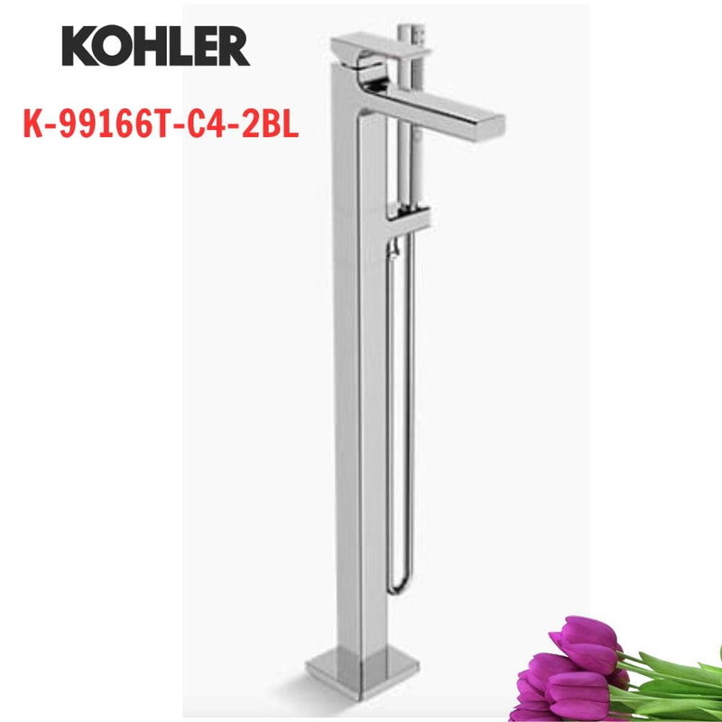 Vòi bồn tắm đặt sàn Kohler K-99166T-C4-2BL Strayt