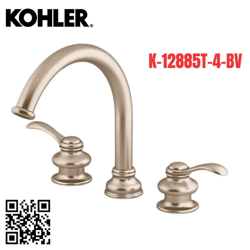 Vòi bồn tắm gắn bồn Kohler K-12885T-4-BV Fairfax Mỹ