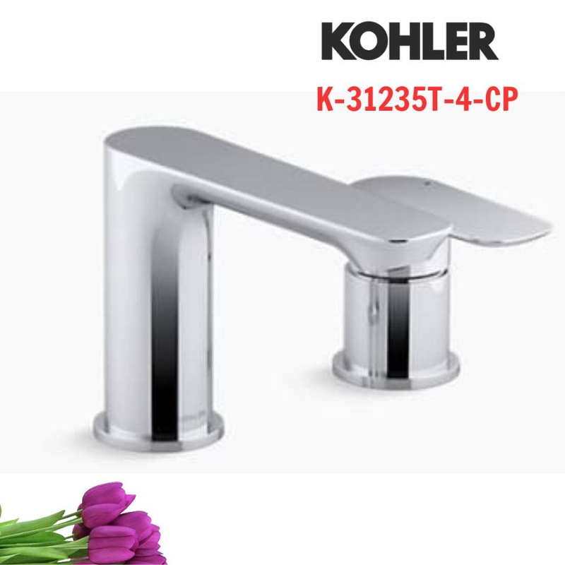 Vòi bồn tắm gắn bồn Kohler K-31235T-4-CP Aleo S Mỹ
