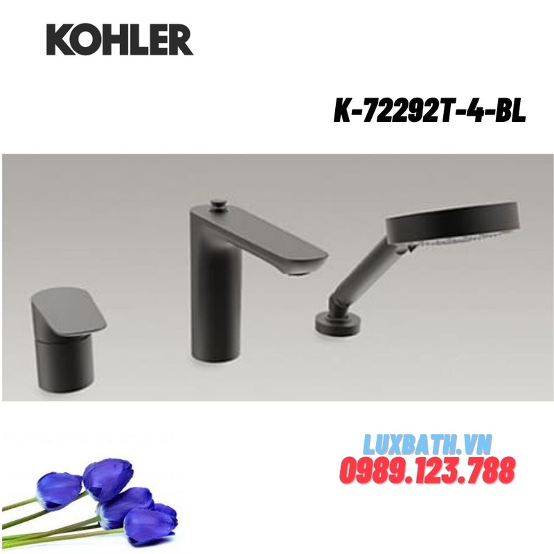 Vòi bồn tắm gắn bồn Kohler K-72292T-4-BL
