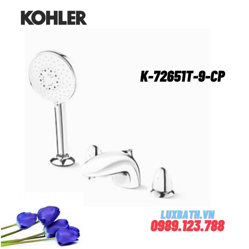 Vòi bồn tắm gắn bồn Kohler K-72651T-9-CP