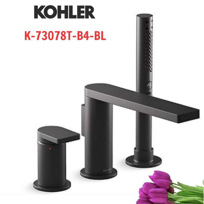 Vòi bồn tắm gắn bồn Kohler K-73078T-B4-BL