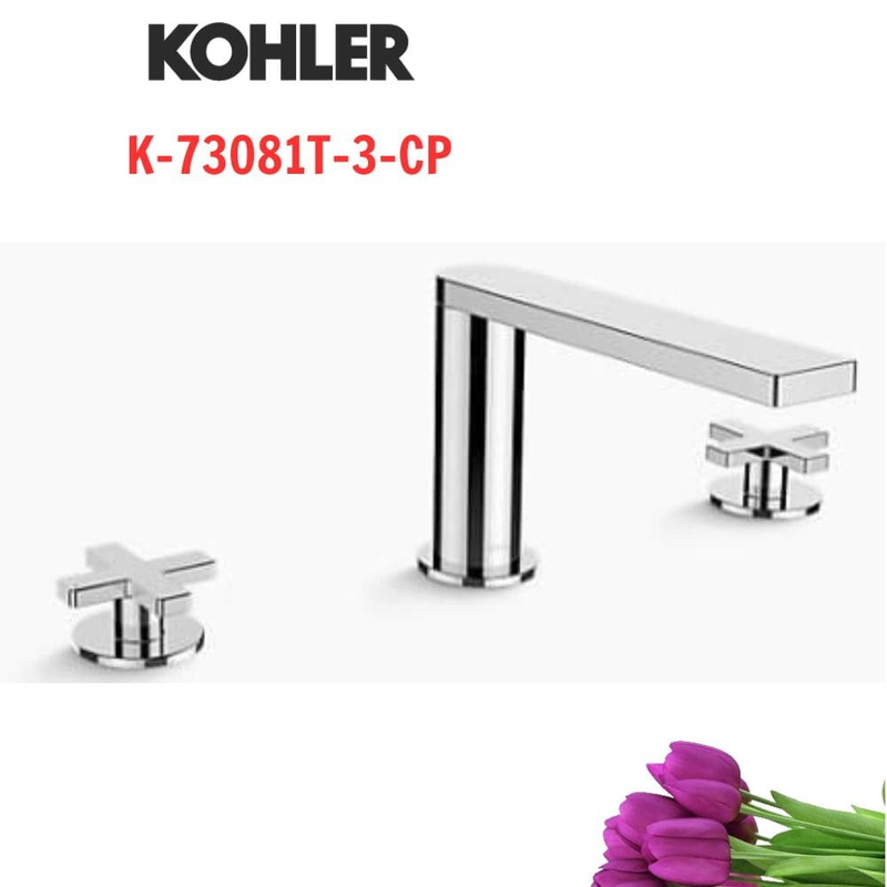 Vòi bồn tắm gắn bồn Kohler K-73081T-3-CP
