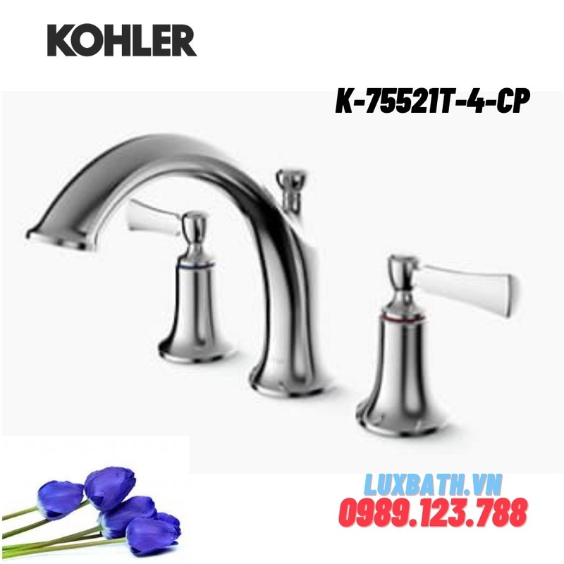 Vòi bồn tắm gắn bồn Kohler K-75521T-4-CP