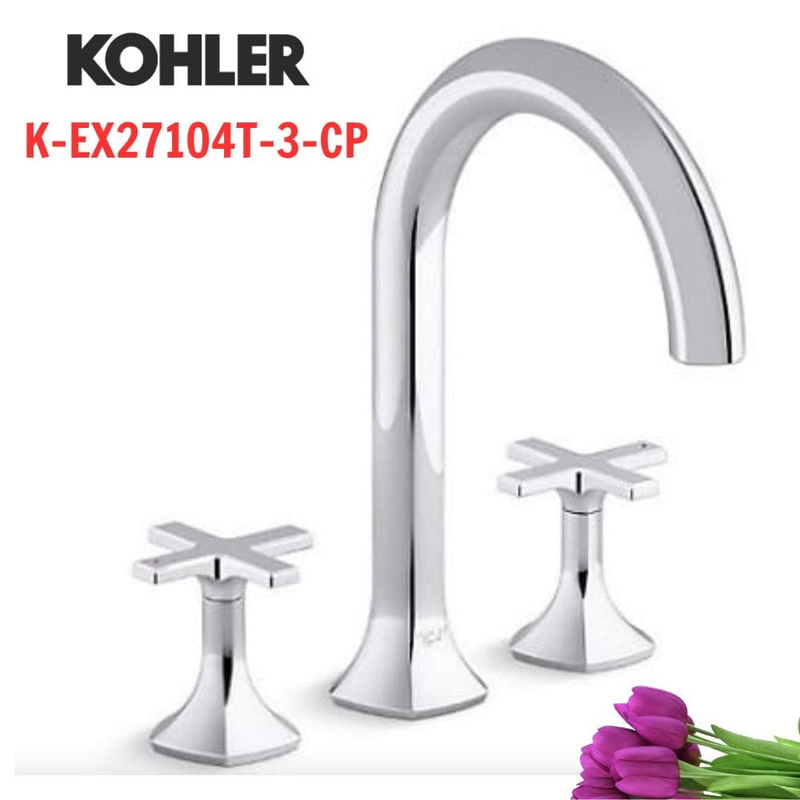 Vòi bồn tắm gắn bồn Kohler K-EX27104T-3-CP Occasion
