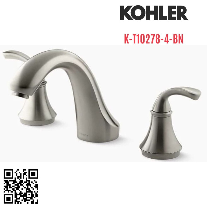 Vòi bồn tắm gắn bồn Kohler K-T10278-4-BN Mỹ