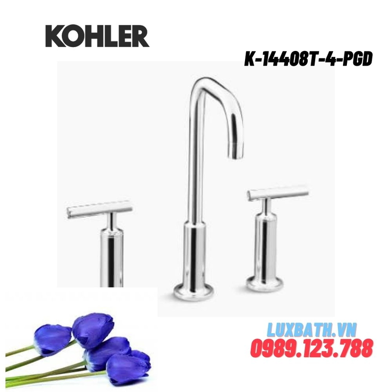 Vòi bồn tắm gắn bồn Kohler K-14408T-4-PGD Purist