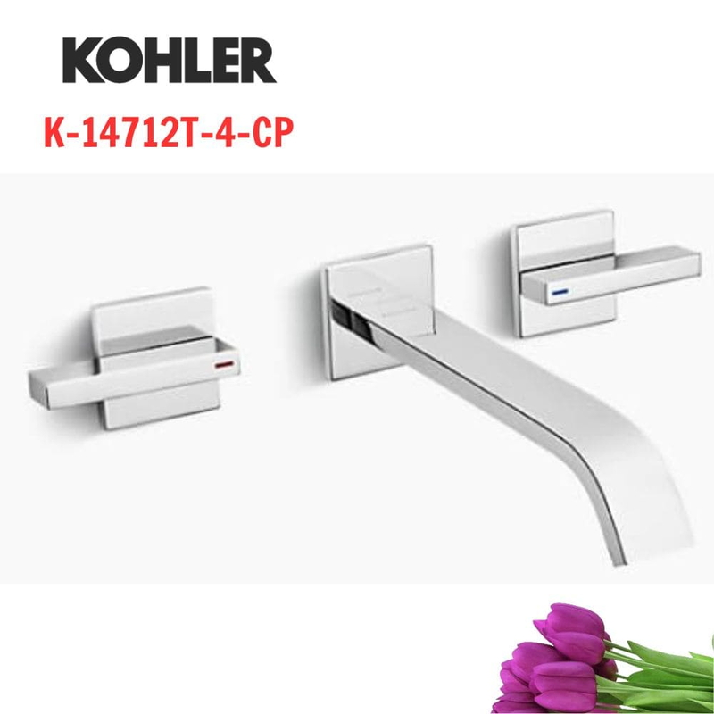 Vòi bồn tắm Kohler K-14712T-4-CP LOURE gắn tường