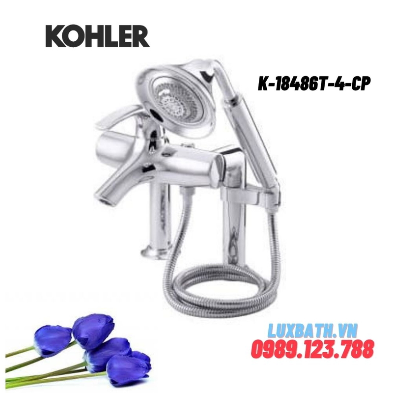 Vòi bồn tắm Kohler K-18486T-4-CP gắn tường