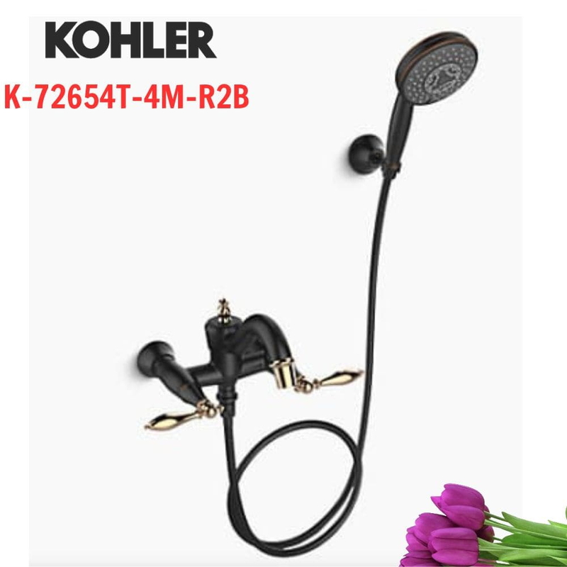 Vòi bồn tắm Kohler K-72654T-4M-R2B Finial gắn tường