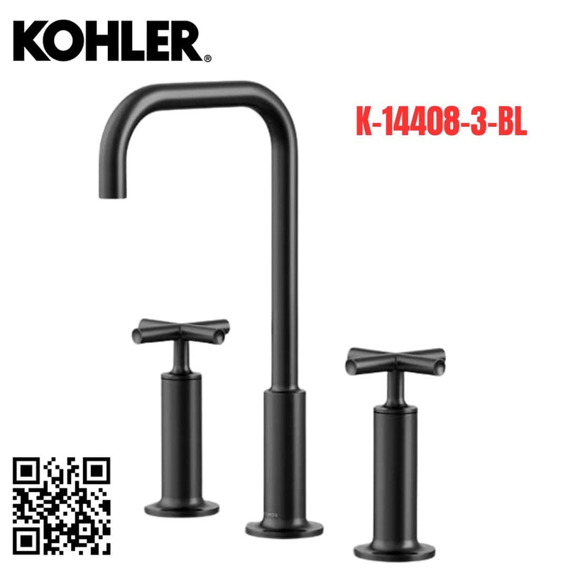 Vòi Chậu Lavabo Kohler K-14408-3-BL Nóng Lạnh 3 lỗ
