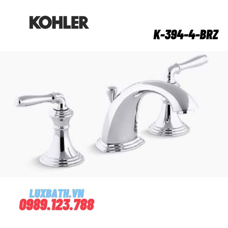 Vòi Chậu Lavabo Kohler K-394-4-BRZ 3 lỗ