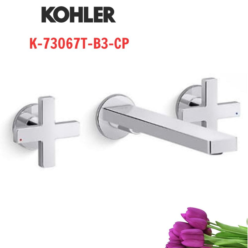 Vòi Chậu Lavabo Kohler K-73067T-B3-CP gắn tường