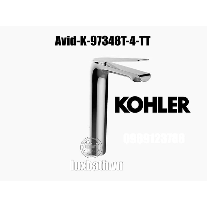 Vòi Chậu Lavabo Kohler K-97348T-4-TT Nóng Lạnh 1 lỗ