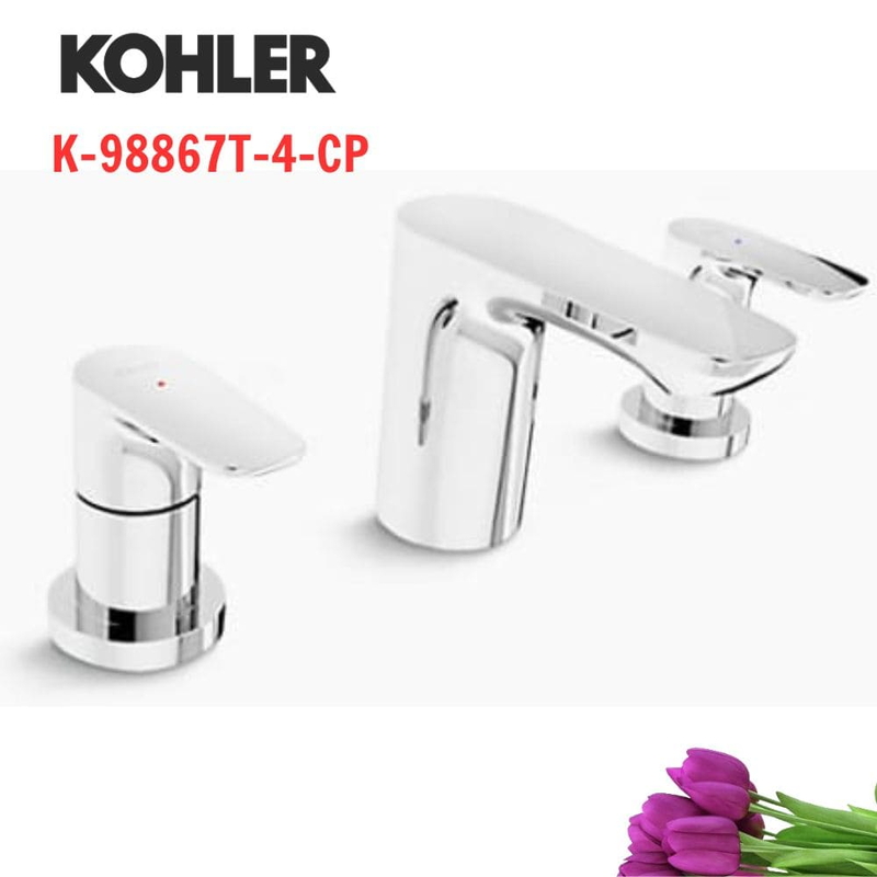 Vòi Chậu Lavabo Kohler K-98867T-4-CP 3 lỗ