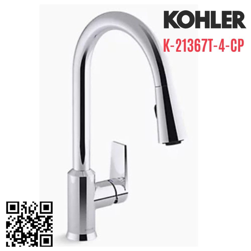 Vòi rửa bát Kohler K-21367T-4-CP