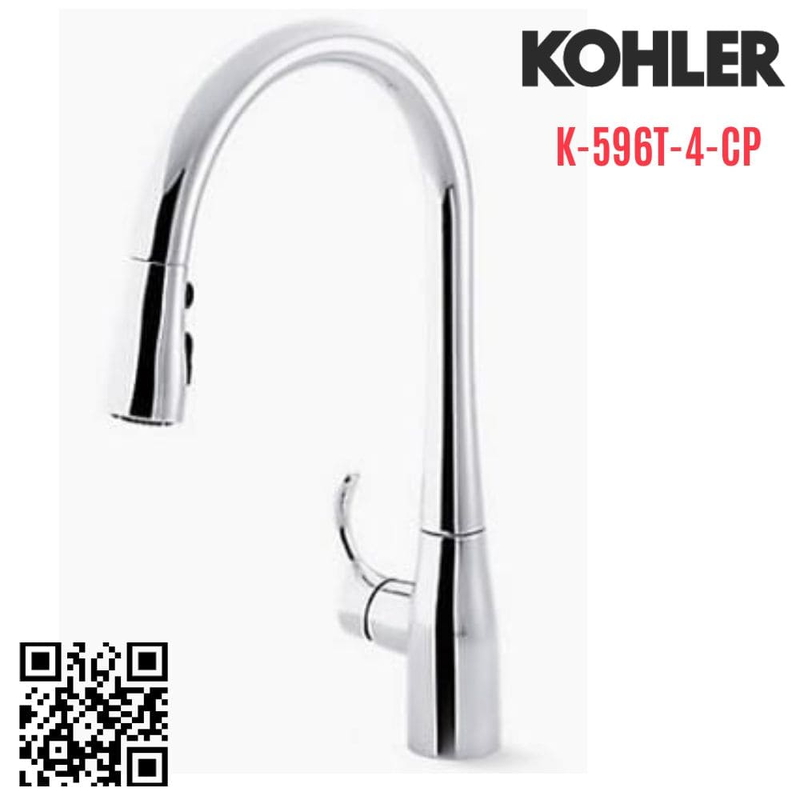 Vòi rửa bát Kohler K-596T-4-CP