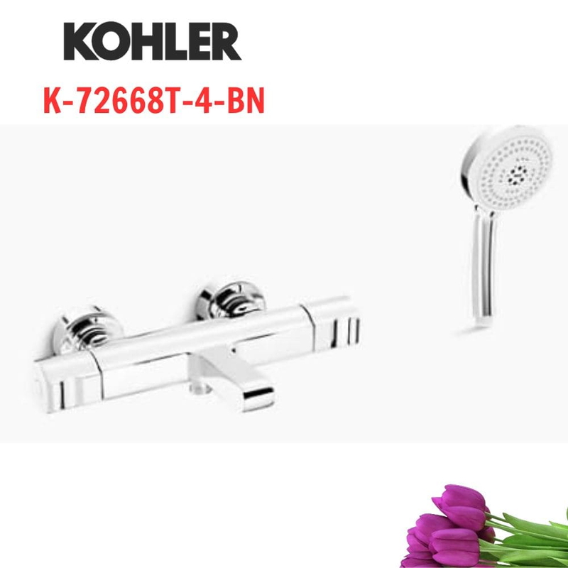 Vòi bồn tắm Kohler K-72668T-4-BN Singulier gắn tường Mỹ