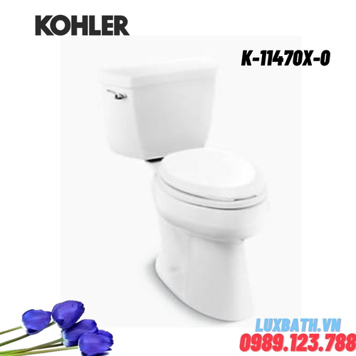 Bồn cầu hai khối Kohler K-11470X-0 nắp đóng êm