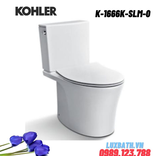 Bồn cầu hai khối Kohler K-1666K-SLM-0 nắp đóng êm