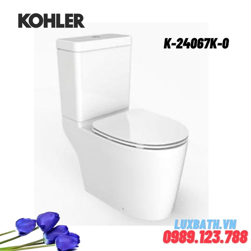 Bồn cầu hai khối Kohler K-24067K-0 nắp đóng êm