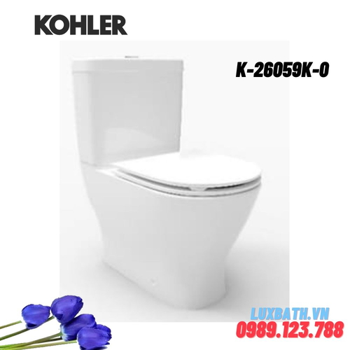 Bồn cầu hai khối Kohler K-26059K-0 nắp đóng êm