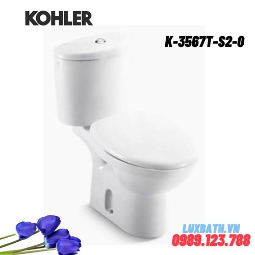 Bồn cầu hai khối Kohler K-3567T-S2-0 nắp đóng êm