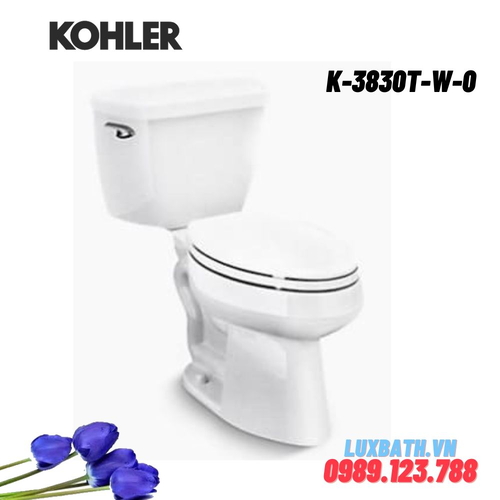 Bồn cầu hai khối Kohler K-3830T-W-0 nắp đóng êm
