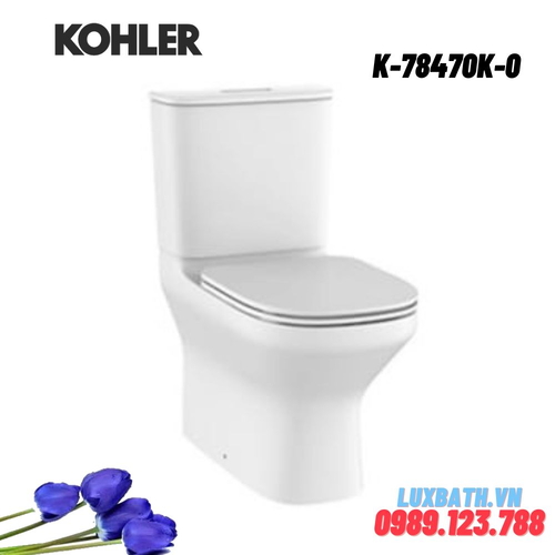 Bồn cầu hai khối Kohler K-78470K-0 nắp đóng êm