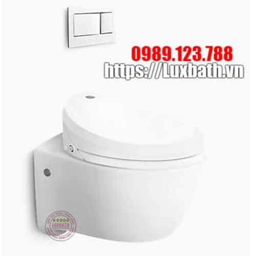 Bồn cầu treo tường Kohler K-18609K-BW-0 nắp đóng êm