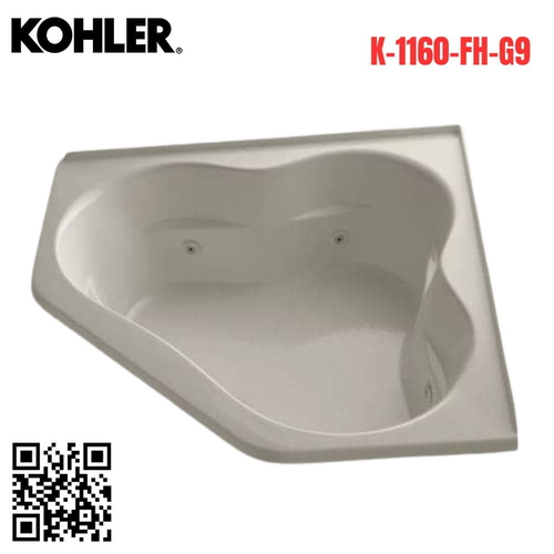 Bồn tắm góc massage Kohler K-1160-FH-G9 Tercet nhựa