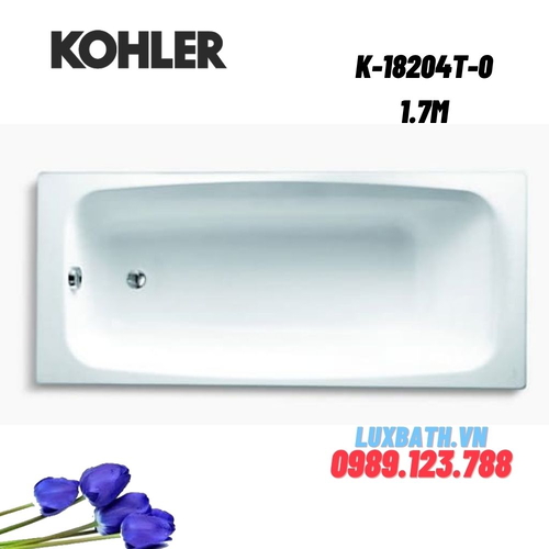 Bồn tắm Kohler K-18204T-0 gang tráng men