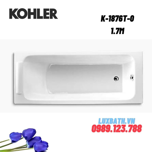 Bồn tắm Kohler K-1876T-0 gang tráng men