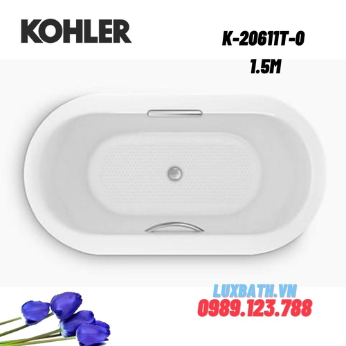 Bồn tắm Kohler K-20611T-0 gang tráng men