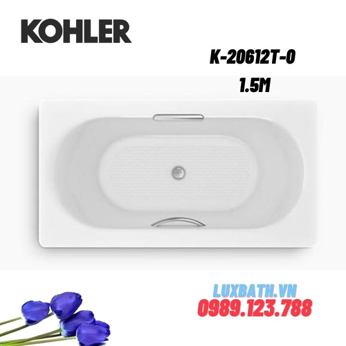 Bồn tắm Kohler K-20612T-0 gang tráng men