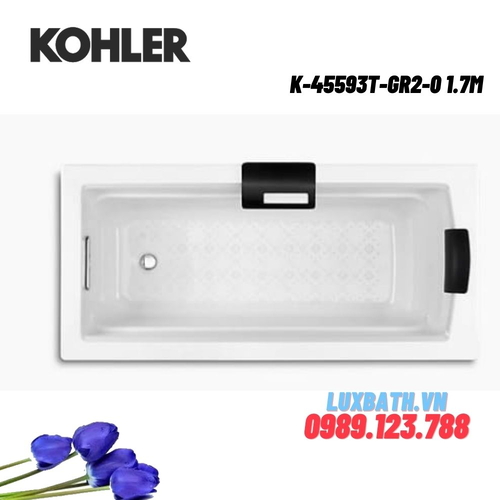 Bồn tắm Kohler K-45593T-GR2-0 gang tráng men