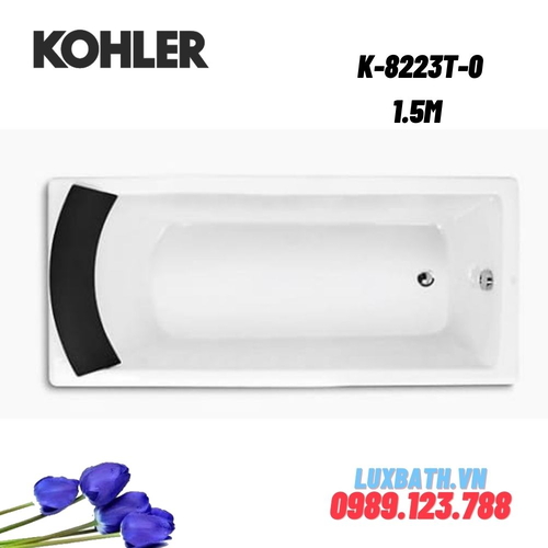 Bồn tắm Kohler K-8223T-0 gang tráng men