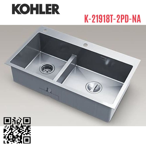 Chậu rửa bát Kohler K-21918T-2PD-NA 2 hố