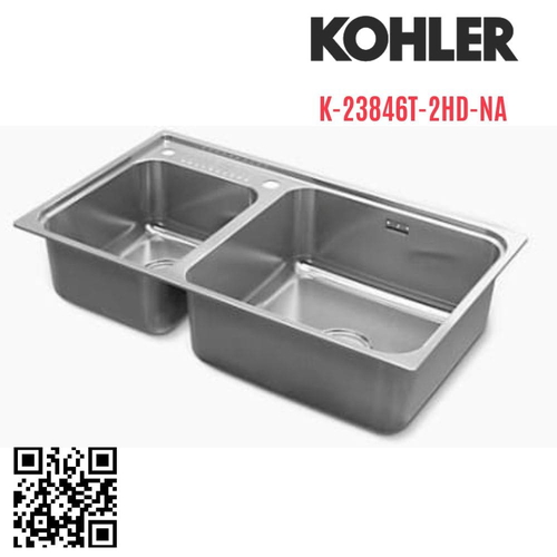 Chậu rửa bát Kohler K-23846T-2HD-NA 2 hố