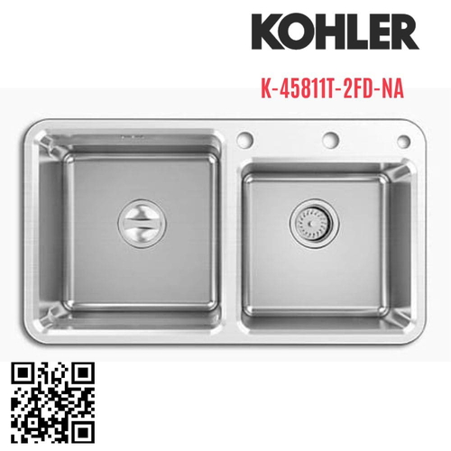 Chậu rửa bát Kohler K-45811T-2FD-NA 2 hố