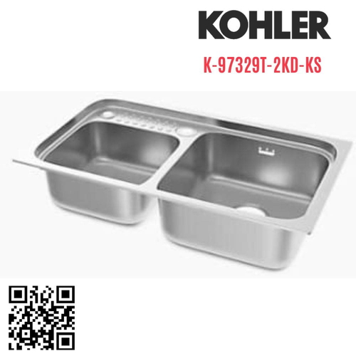 Chậu rửa bát Kohler K-97329T-2KD-KS 2 hố