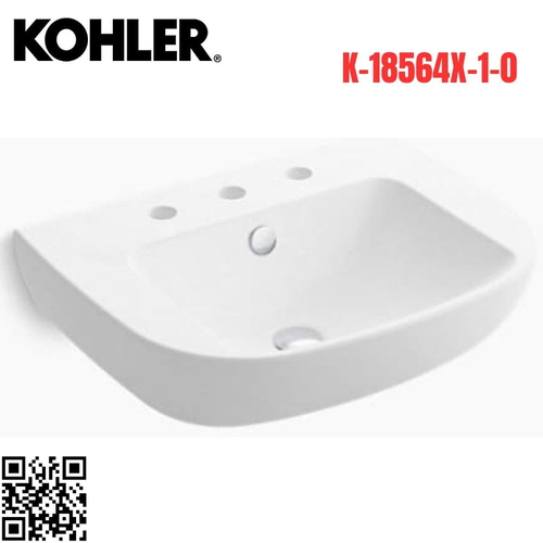 Chậu rửa lavabo Kohler K-18564X-1-0 treo tường