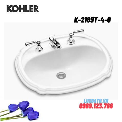 Chậu rửa lavabo Kohler K-2189T-4-0 dương vành