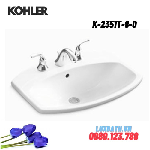 Chậu rửa lavabo Kohler K-2351T-8-0 dương vành