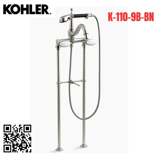 Vòi bồn tắm đặt sàn Kohler K-110-9B-BN Antique Mỹ