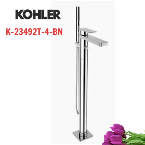 Vòi bồn tắm đặt sàn Kohler K-23492T-4-BN Parallel Mỹ