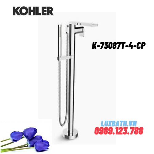 Vòi bồn tắm đặt sàn Kohler K-73087T-4-CP