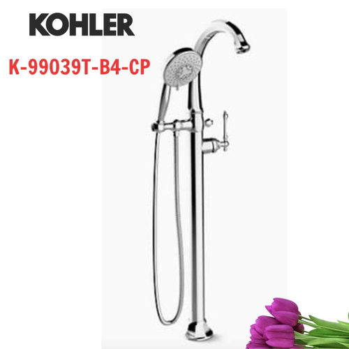 Vòi bồn tắm đặt sàn Kohler K-99039T-B4-CP Kelston