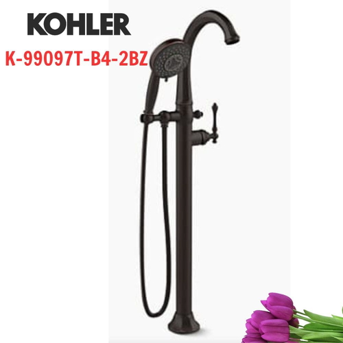 Vòi bồn tắm đặt sàn Kohler K-99097T-B4-2BZ Kelston