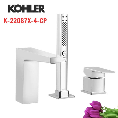 Vòi bồn tắm gắn bồn Kohler K-22087X-4-CP Honesty Mỹ